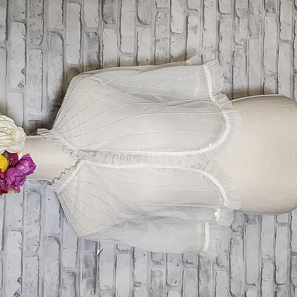 Aurelia's Designs Tops - Aurelia's Designs Carmel Boutique Handmade White Sheer Top Blouse Fairycore